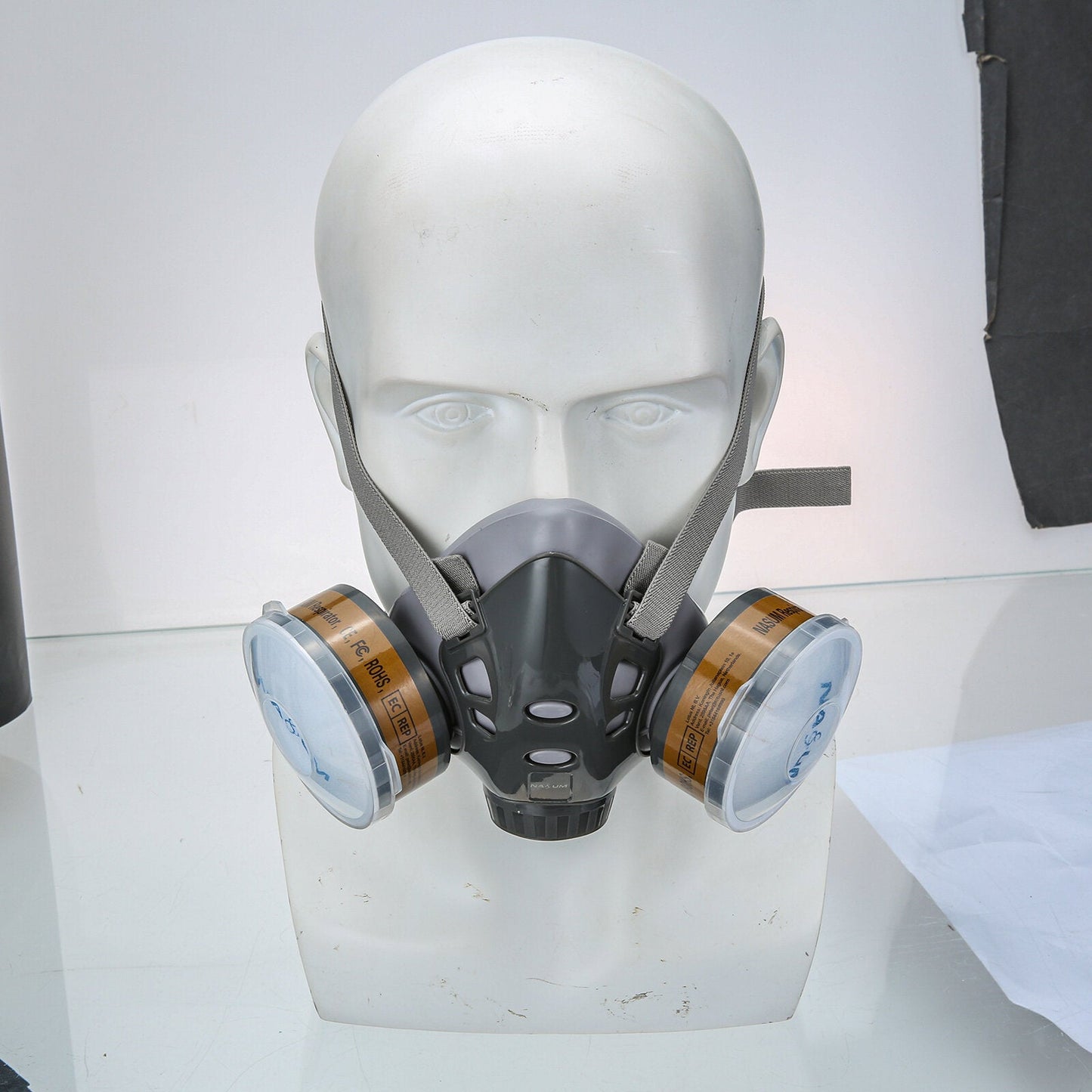309 Reusable Half Face Cover Mask With Glasses Goggle For