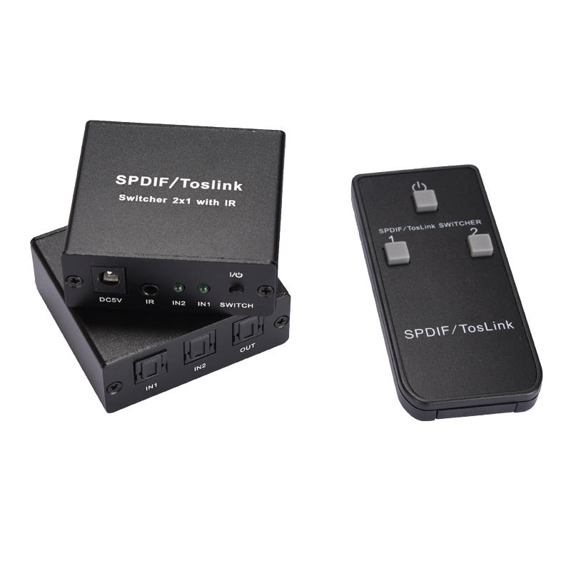 Newkeng NK-L21 SPDIF/ToslinK Video Switcher 2x1 with IR