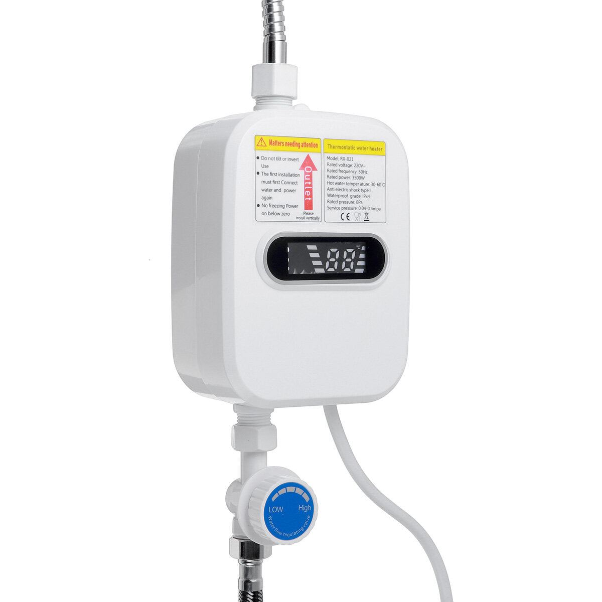 3500w 110v Instant Water Heater Shower 3s Heating Bathroom