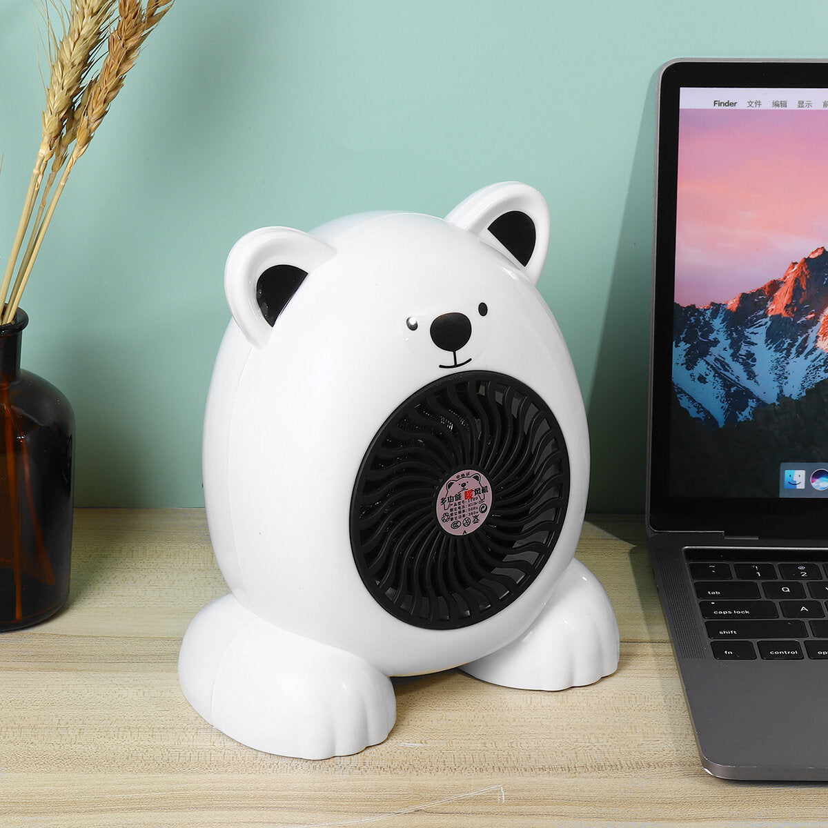 400w Mini Portable Desktop Cartoon Heater Fan Radiator Hot