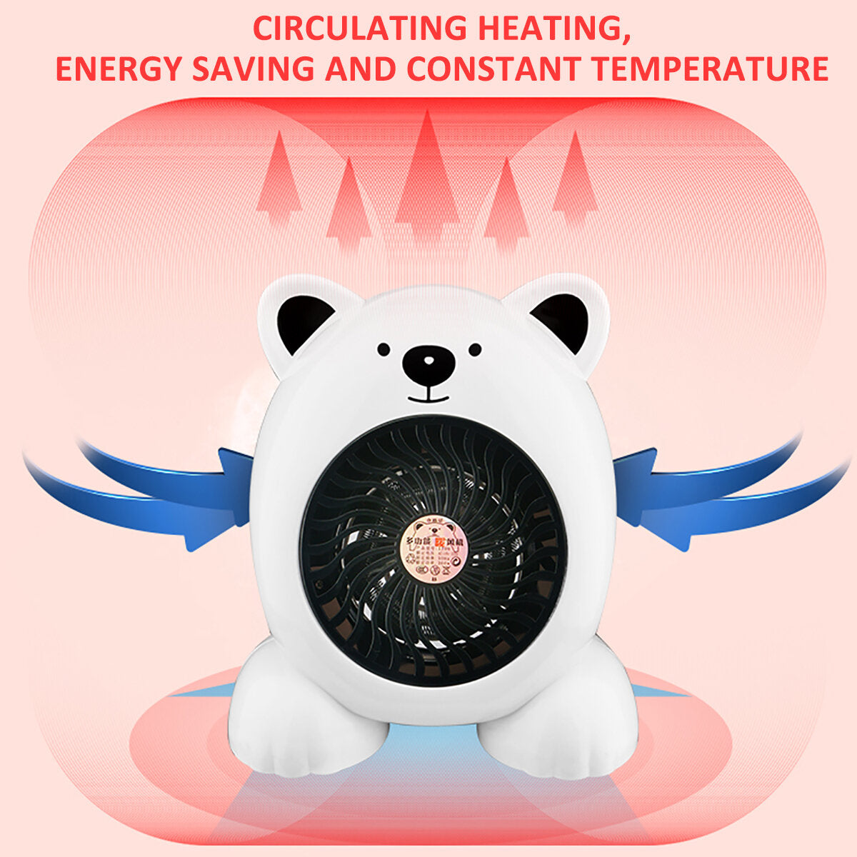 400w Mini Portable Desktop Cartoon Heater Fan Radiator Hot