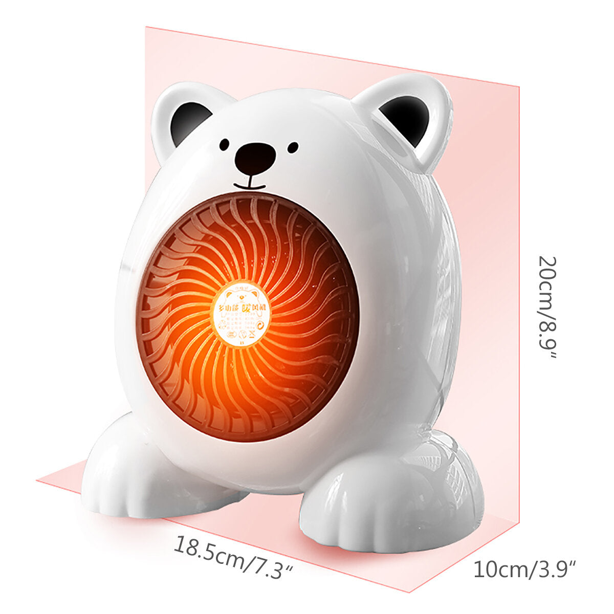 400w Mini Portable Desktop Cartoon Heater Fan Radiator Hot