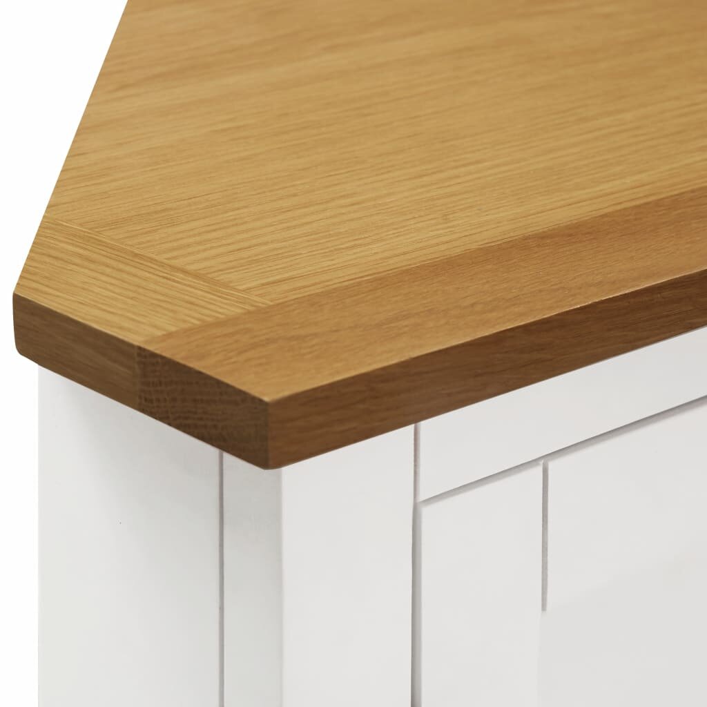 Corner Cabinet 31.5"x13.2"x30.7" Solid Oak Wood