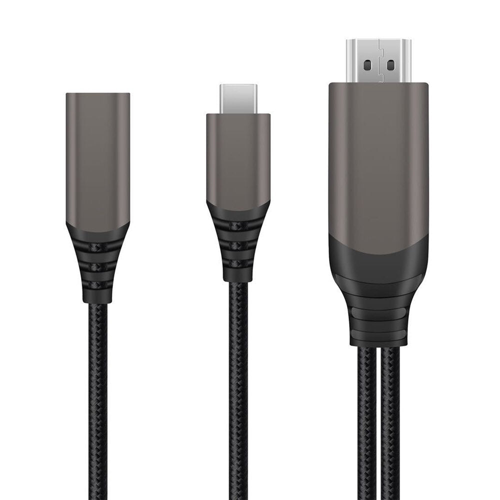 4K*2K USB-C to HDTV Dongle Cable Same Screen PD 100W Type-C Video Cable for Computer Smartphone TV Projector