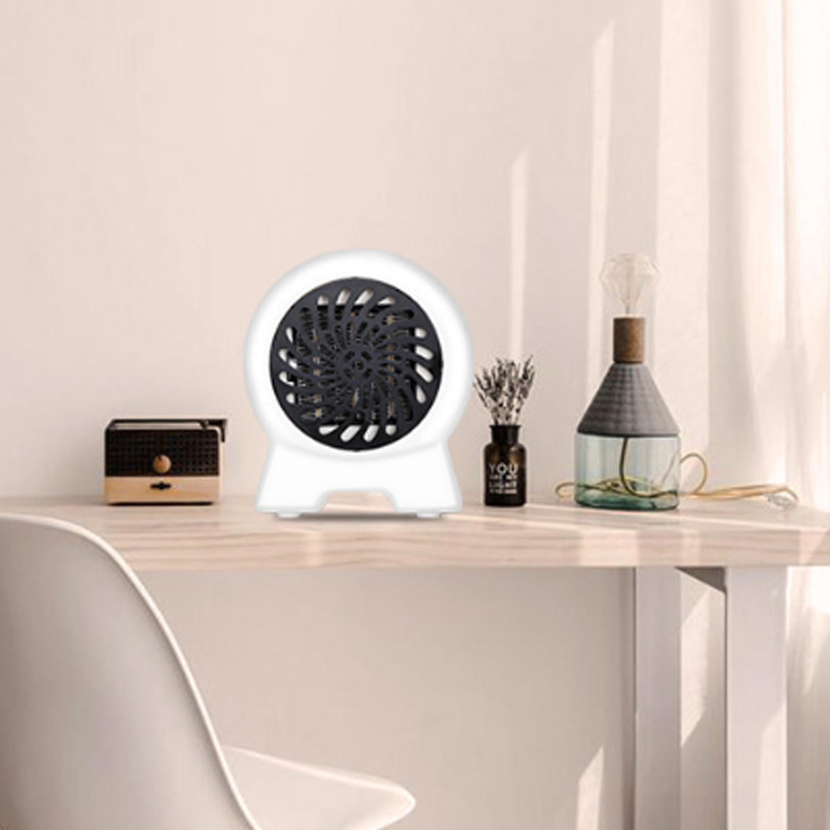 500w Mini Space Fan Heater Portable Electric Wall-outlet
