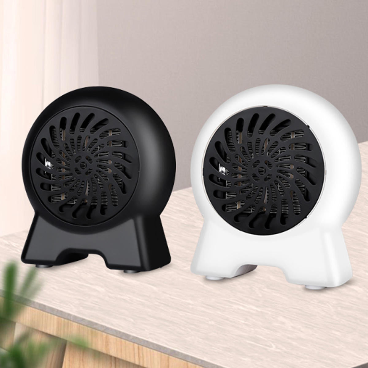 500w Mini Space Fan Heater Portable Electric Wall-outlet