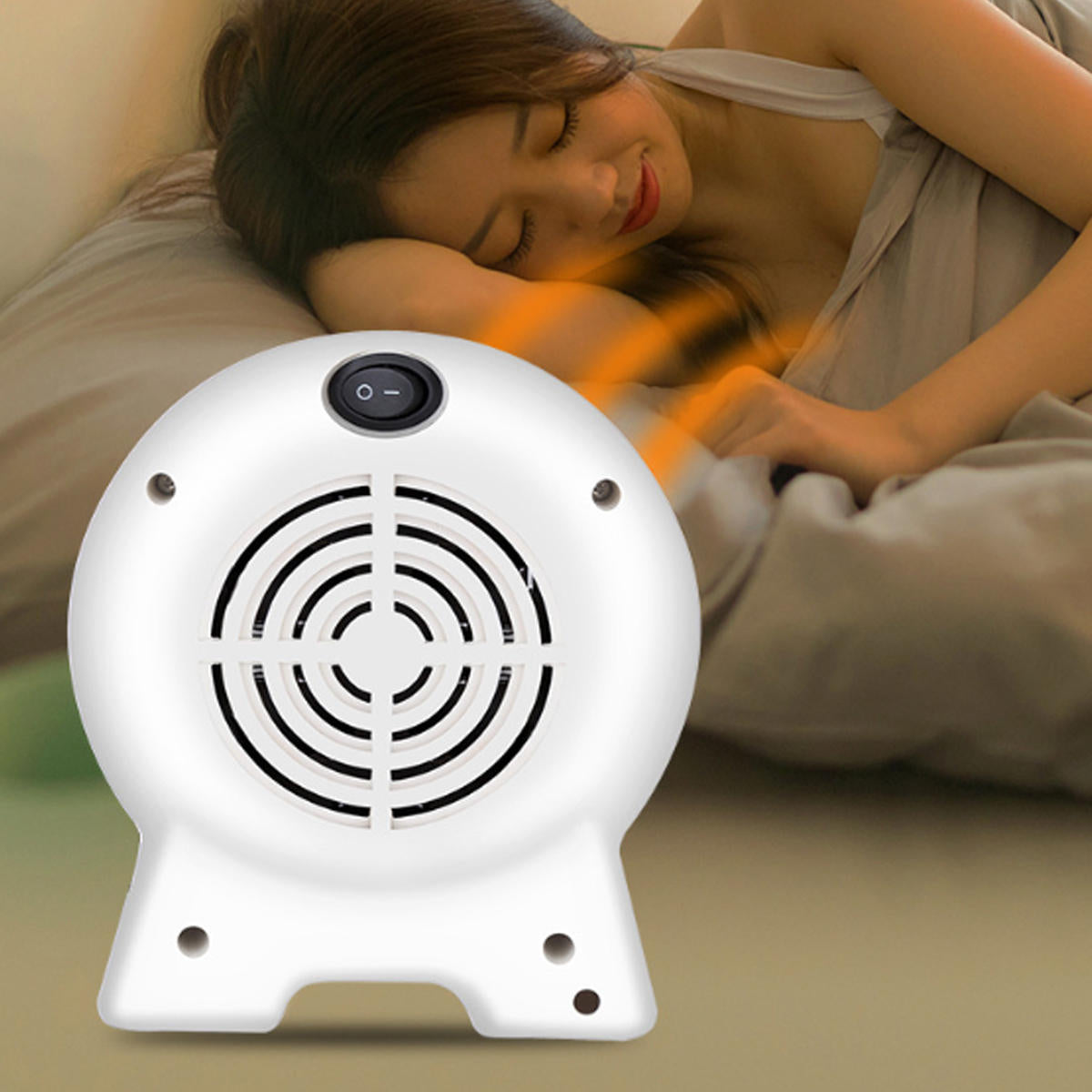 500w Mini Space Fan Heater Portable Electric Wall-outlet
