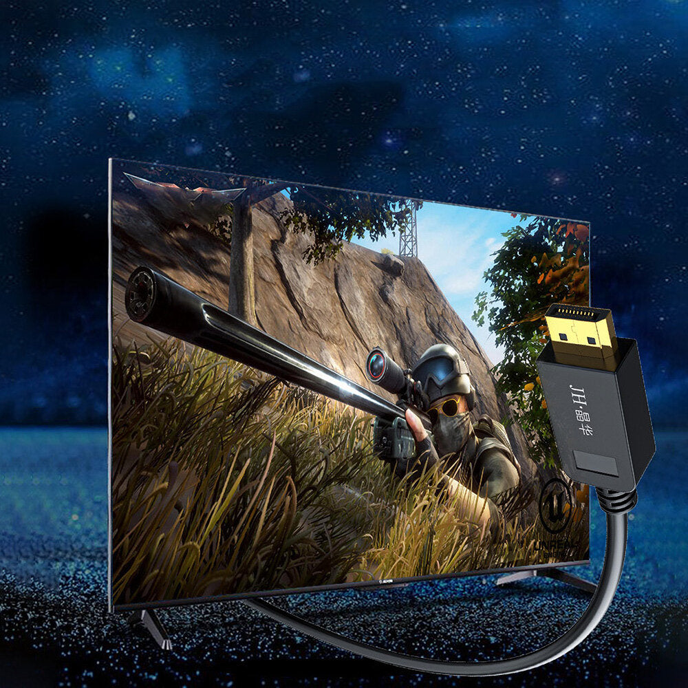 JH H510C 8K DisplayPort1.4 Cable DP1.4 Male to Male HD Cable 32.4Gbps HDR 3D Conection Cable for TV Projector Desktop PC