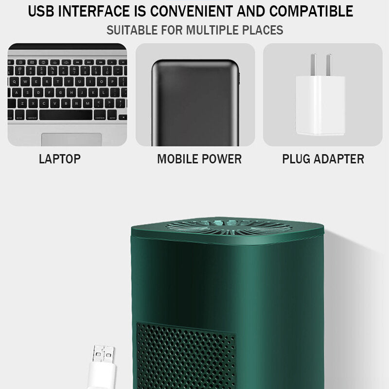 5w Portable Usb Negative Ion Air Purifier Low Noise Removal