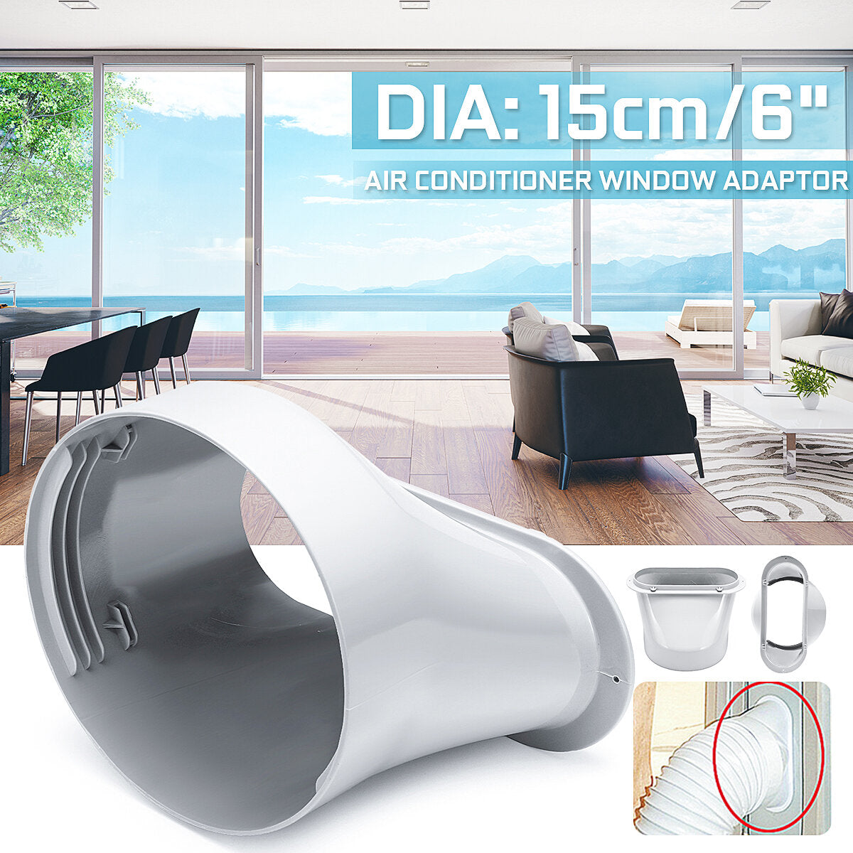 6’’ Portable Connector Exhaust Hose Kit For Air Conditioner