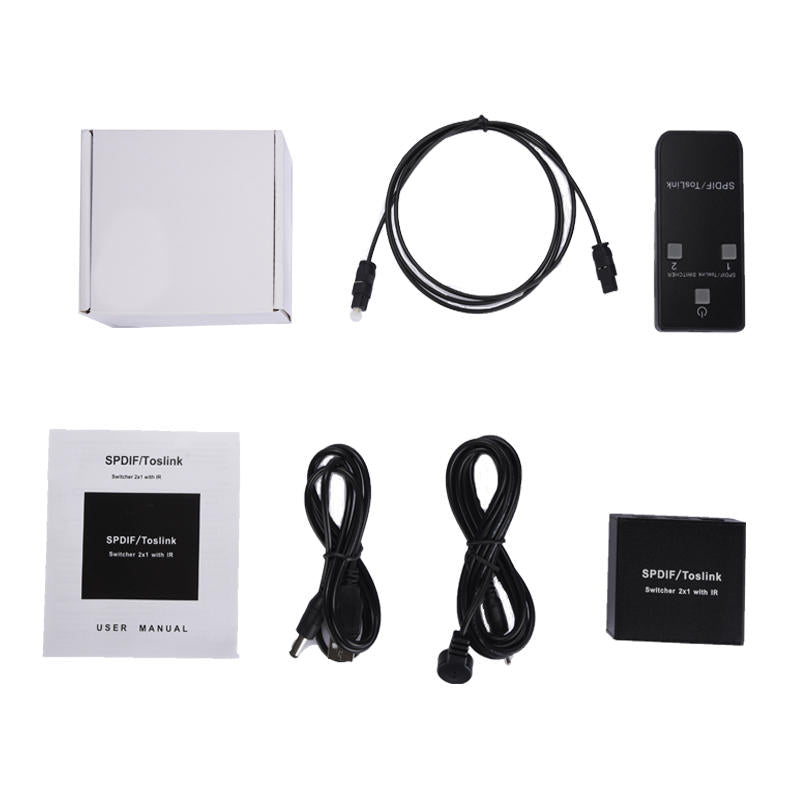 Newkeng NK-L21 SPDIF/ToslinK Video Switcher 2x1 with IR