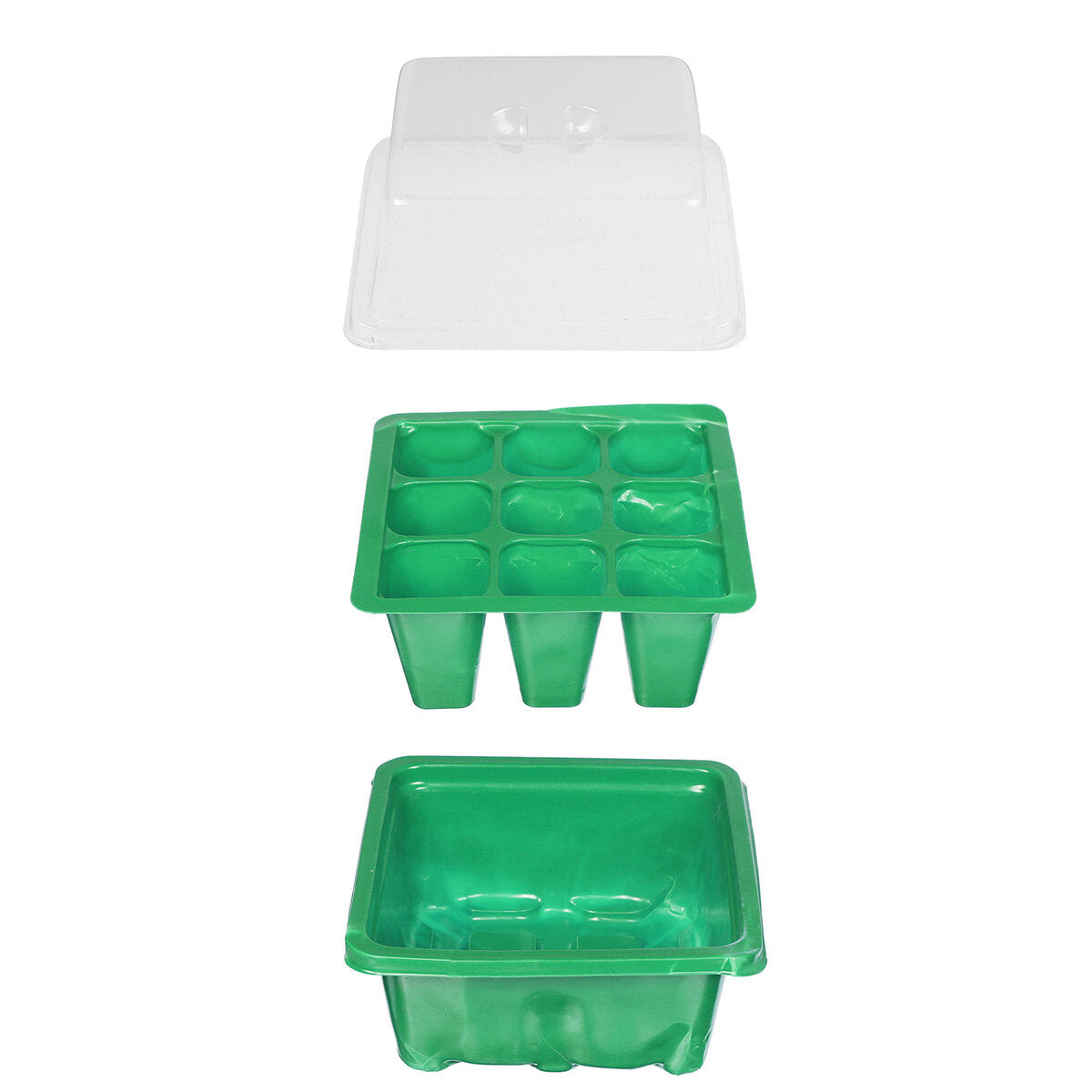 9 Holes Plastic Planting Box Set Nursery Pot Plant Grow