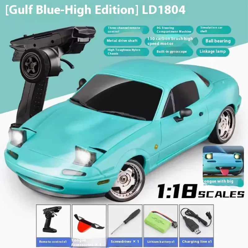 2024 LD1804 New Mazda Mx5 Premium Version Rc Drift Car Rc Cars With A Gyroscope Rear-Wheel Drive Toy Car Birthday Toys For Kid