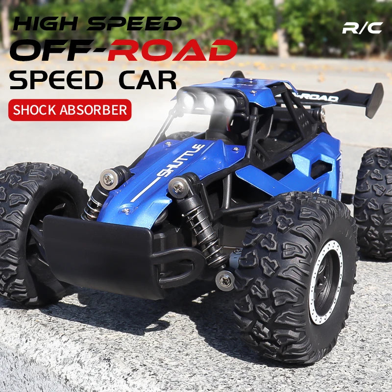 2WD Rc Car Alloy High Speed Car 5Channel 1:16 20km/h 2.4GHz Remote Control Drift Off-Road Vehicle Led Light Truck Toys Gifts