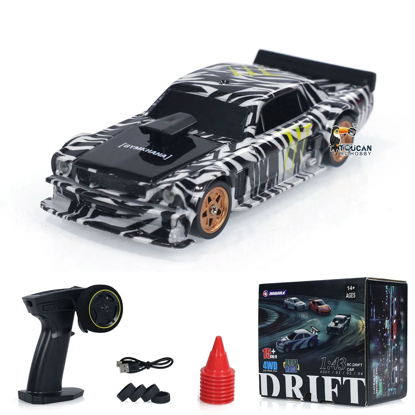 Gifts Outdoor Toys 1/43 Mini RC Race Cars 2.4g Remote Control Drift Car 4WD High-Speed Motor Vehicle Model for Boys TH23884