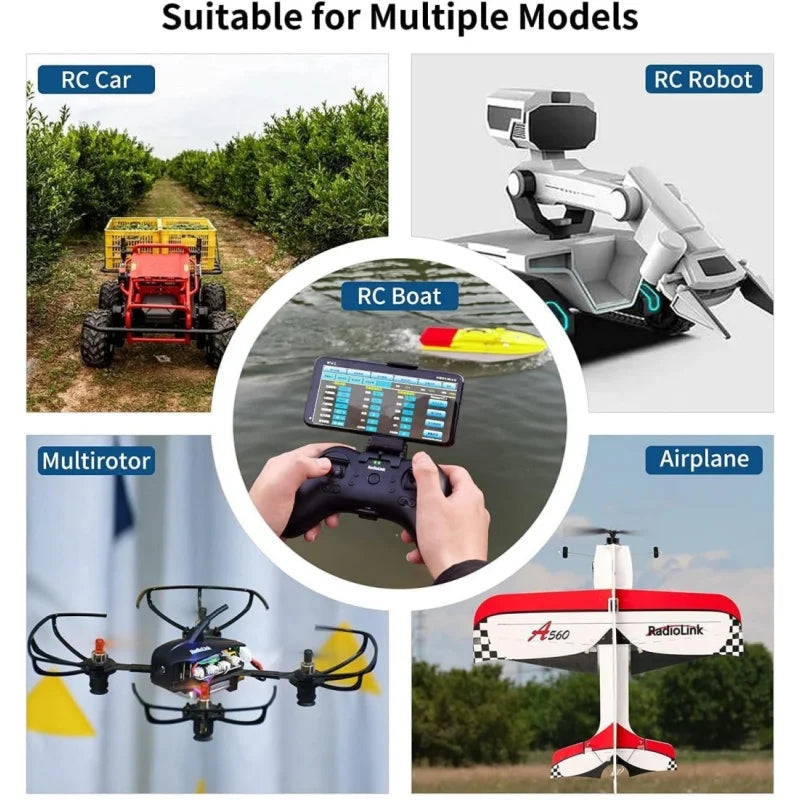 RC Transmitter Radiolink T8S 8 Channels 2.4GHz Remote Controller Built-in Rechargeable Battery for Quad Airplane Car Boat