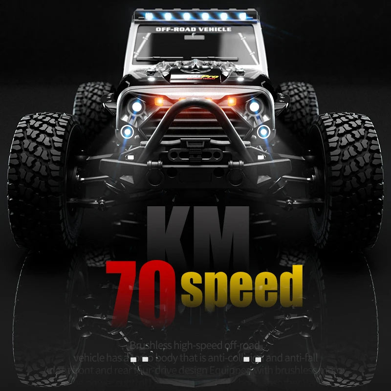 1:16 4WD RC High-speed Car Brushless 70km/h Competition Off-road Climbing Car 2.4G Remote Control Toy Car VS WLtoys 144001 Toys
