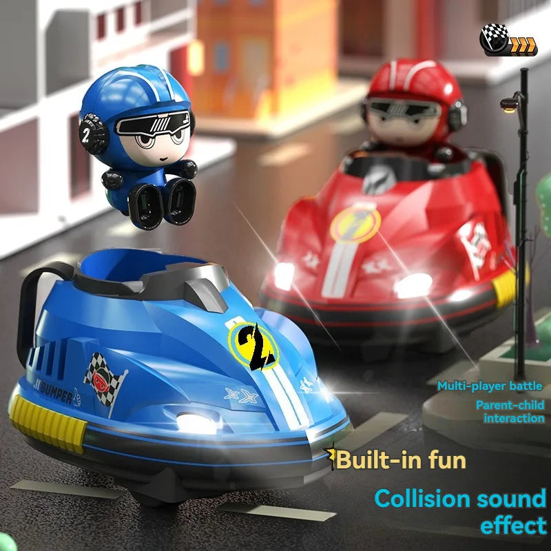 Children's new match parent-child interaction drift kart collision ejection remote control two-person bumper car toy
