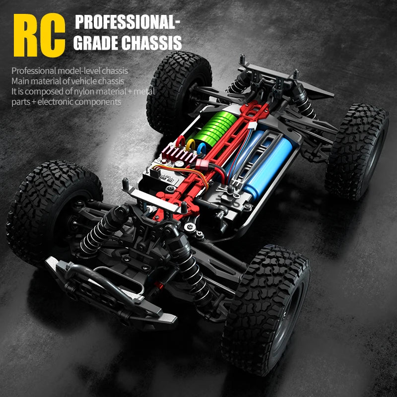 1:16 4WD RC High-speed Car Brushless 70km/h Competition Off-road Climbing Car 2.4G Remote Control Toy Car VS WLtoys 144001 Toys