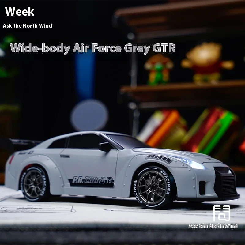 New 1/20 Scale 4WD Remote Control Drift Car RTR – High Performance Powerful Full Throttle RC Vehicle with Tires Road Barriers