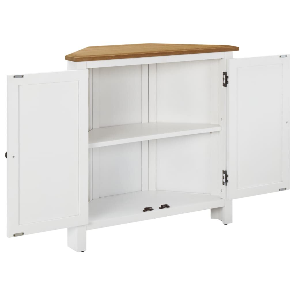 Corner Cabinet 31.5"x13.2"x30.7" Solid Oak Wood