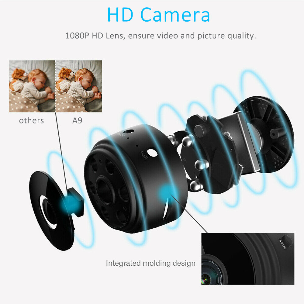 A9 1080p Hd Mini Wireless Wifi Ip Camera Dvr Night Vision