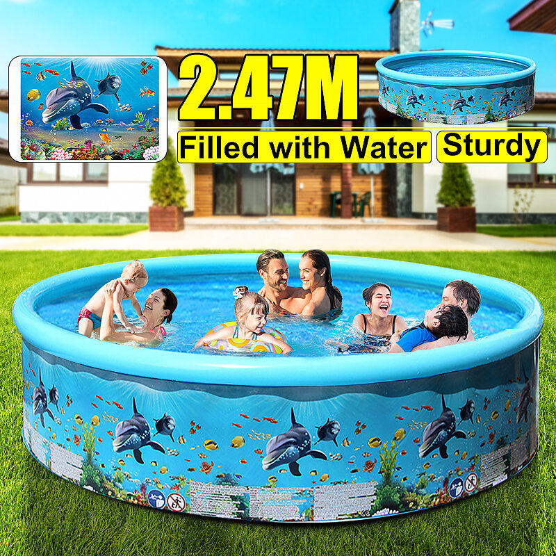 125/155/186/247cm Retractable inflatable Swimming Pool Large Family Summer Outdoor Play Party Supplies For Kids Adult