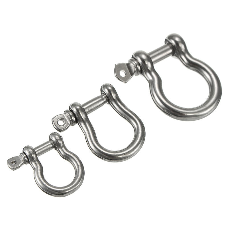 M4 M5 M6 D Ring Bow Shackle with Screw Pin 304 Stainless Steel Bracelet Shackle