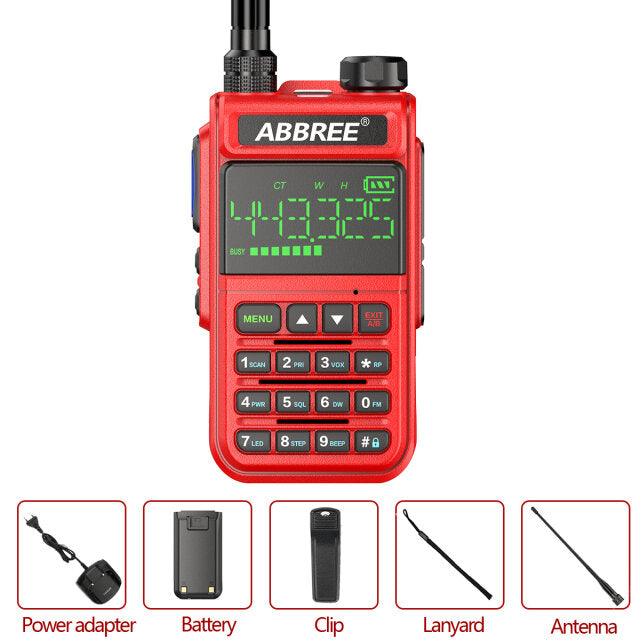 Abbree Ar-518 Full Bands Walkie Talkie 128 Channels Lcd