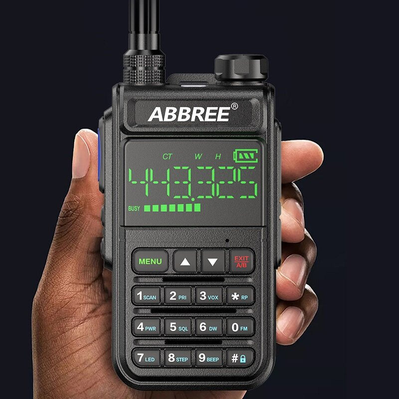 Abbree Ar-518 Full Bands Walkie Talkie 128 Channels Lcd