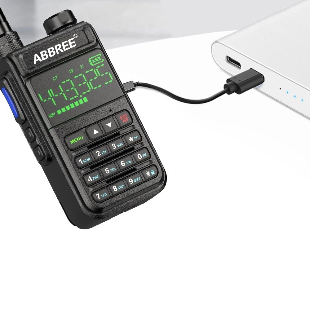 Abbree Ar-518 Full Bands Walkie Talkie 128 Channels Lcd