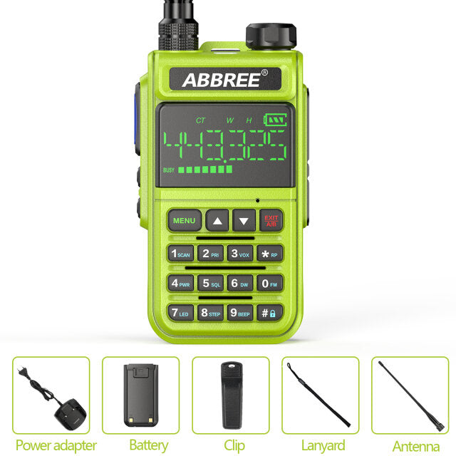 Abbree Ar-518 Full Bands Walkie Talkie 128 Channels Lcd