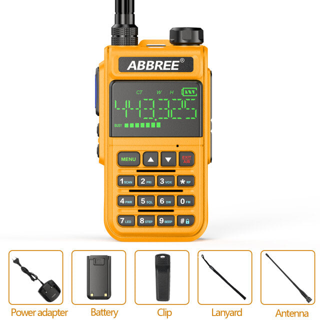 Abbree Ar-518 Full Bands Walkie Talkie 128 Channels Lcd