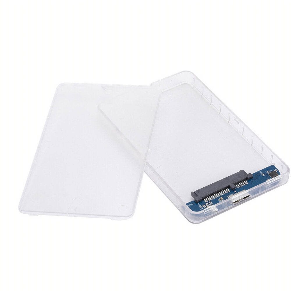MnnWuu SATA3 to USB3.0 Hard Drive Enclosure Case Support 2.5 Inch SATA HDD SSD External Hard Disk Box for Desktop Laptop