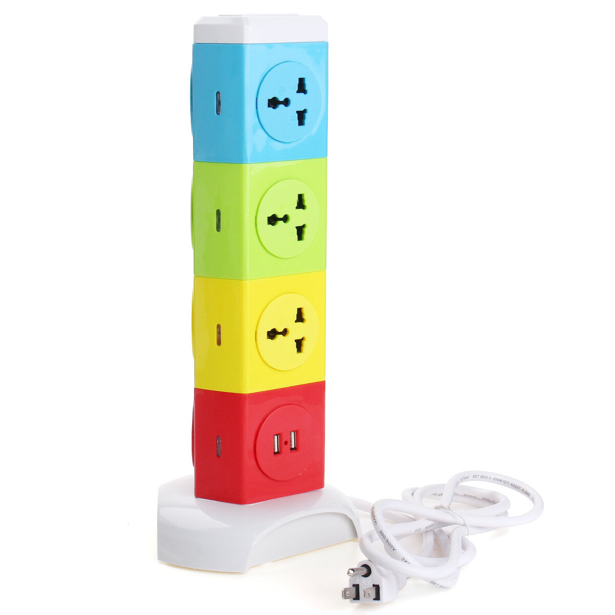 Alardor Four Tiers Rotating Socket Patch Panel Usb Plug