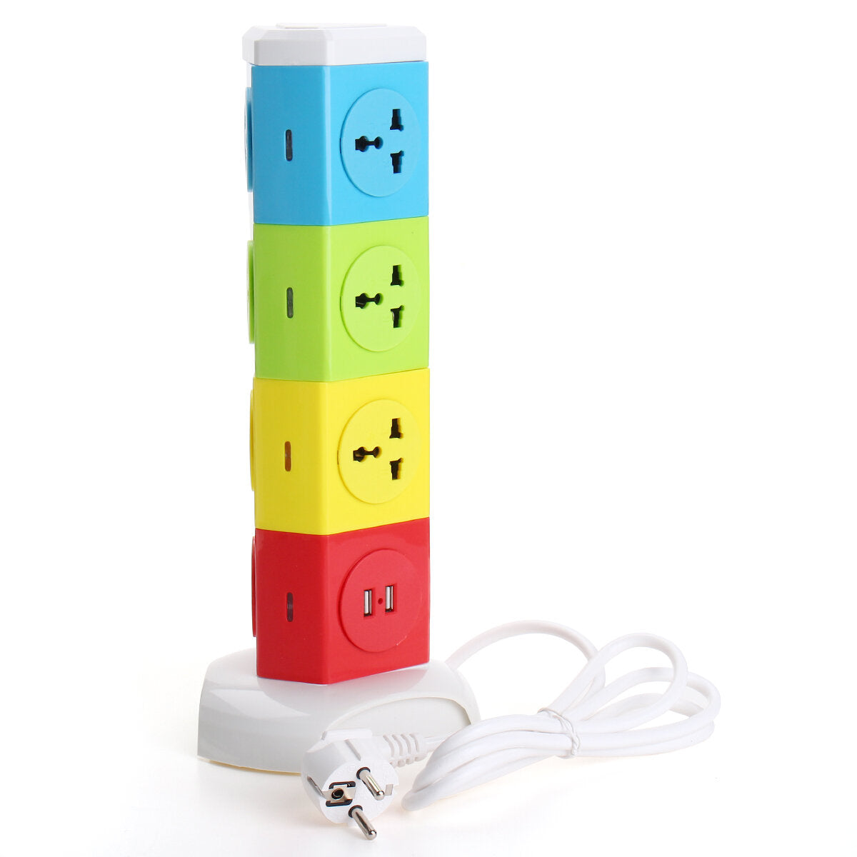 Alardor Four Tiers Rotating Socket Patch Panel Usb Plug