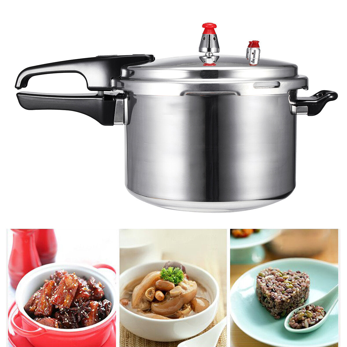 Aluminium Commercial Grade Pressure Cooker 3/4/6.3 Litre 3