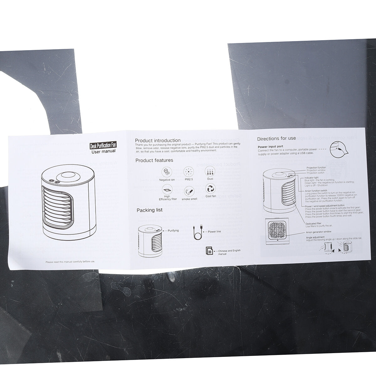 Anion Airr Purifier Fan Small Household Usb Charging