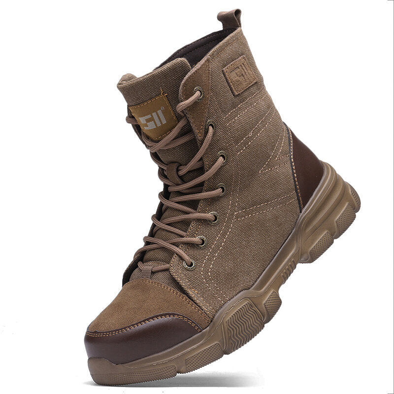 Atrego Men Safety Work Boots High Top Steel Toe Army Combat
