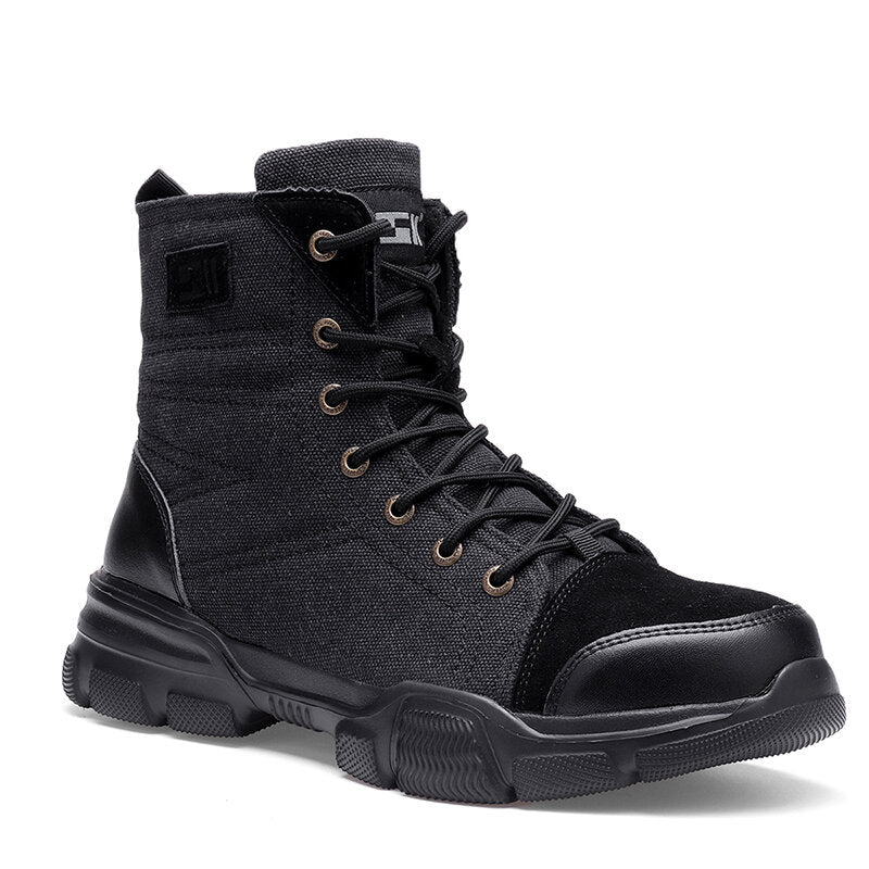 Atrego Men Safety Work Boots High Top Steel Toe Army Combat