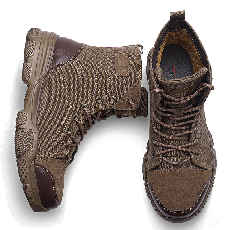 Atrego Men Safety Work Boots High Top Steel Toe Army Combat