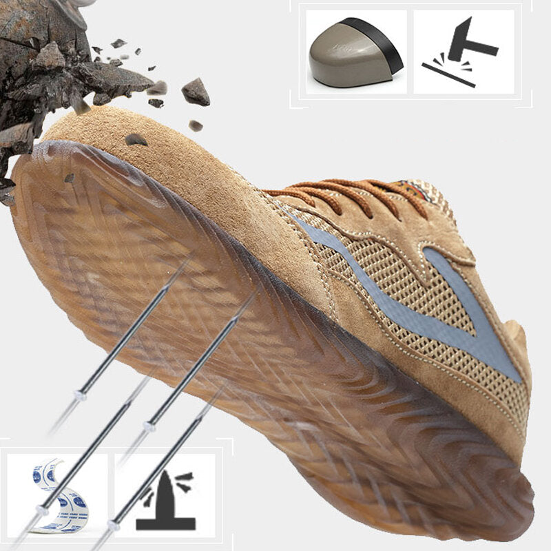 Atrego Mens Steel Toe Safety Shoes Breathable Work Boots