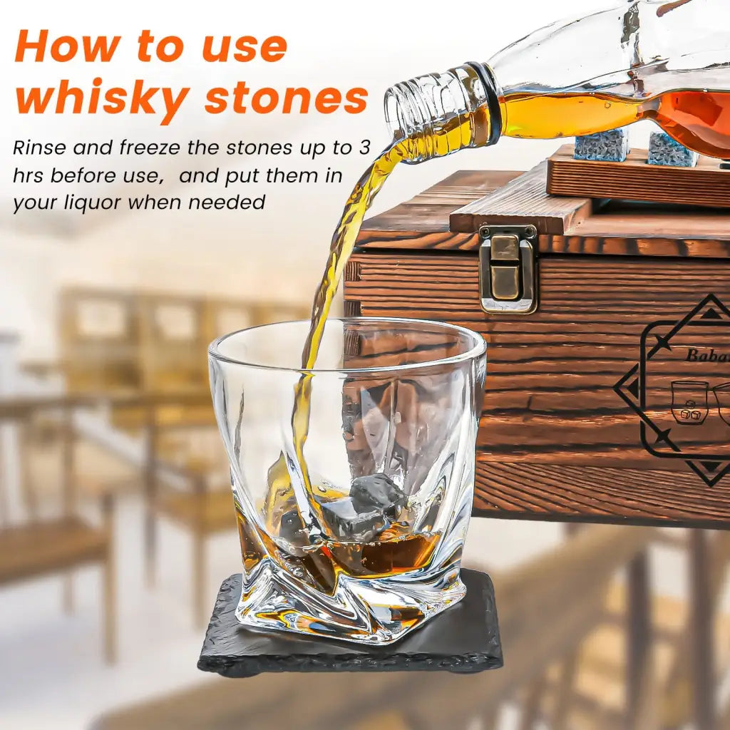 Baban Whiskey Gift Sets: 2pcs Wine Glass & Chilling