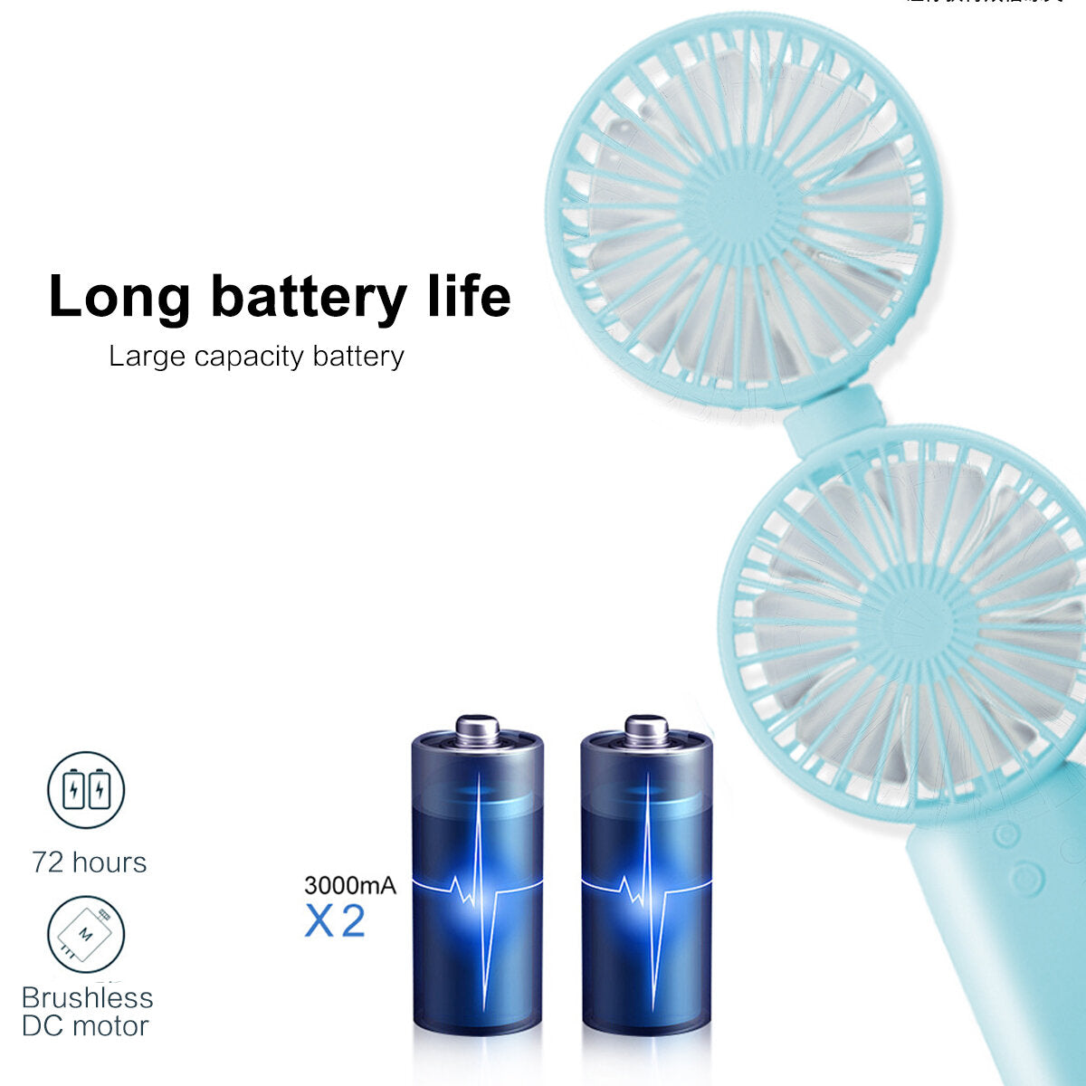 Bakeey 3000/4000mah Summer Fan Usb Rechargeable Portable