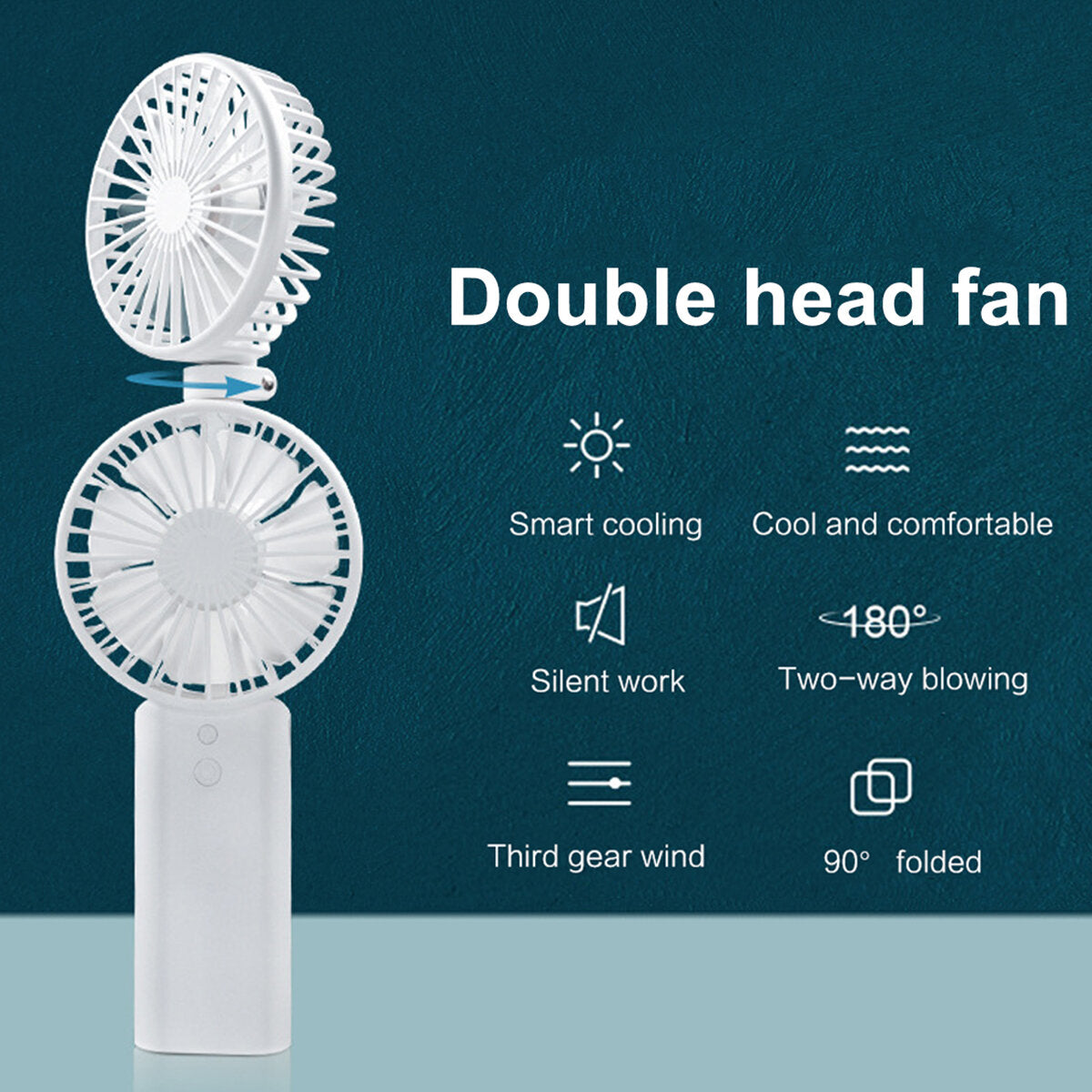 Bakeey 3000/4000mah Summer Fan Usb Rechargeable Portable