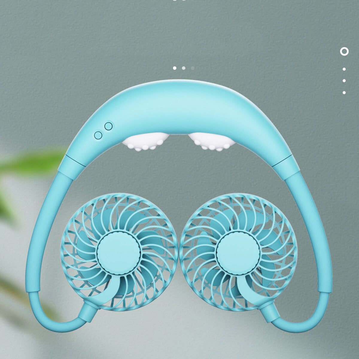 Bakeey Massage Board Neck Fan Led Usb Charging With Aroma
