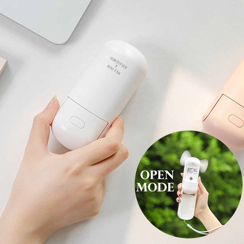 Bakeey Mini Rechargeable Fan 15ml 1500mah Portable Foldable