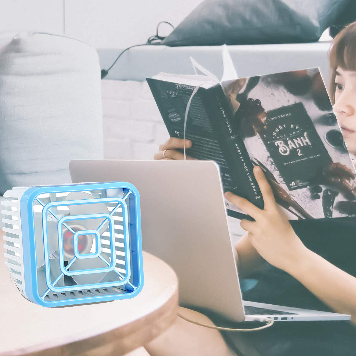 Bakeey Usb Small Fan Mini Electric Mute Student Dormitory