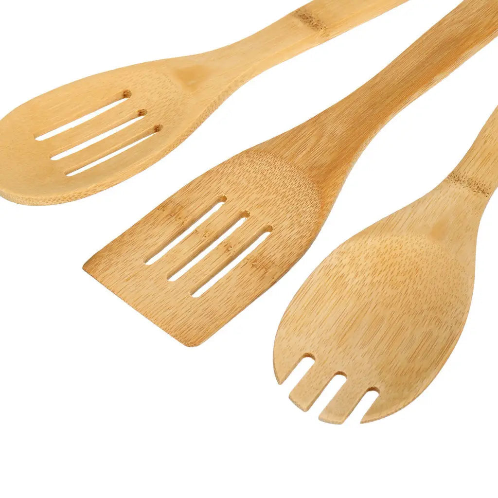 Bamboo Cooking Utensils - 8pcs Set Of Wooden Spoons