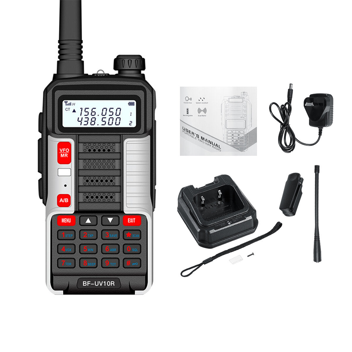 Baofeng Bf-uv10r 10w 8800mah Walkie Talkie Waterproof 5-15km